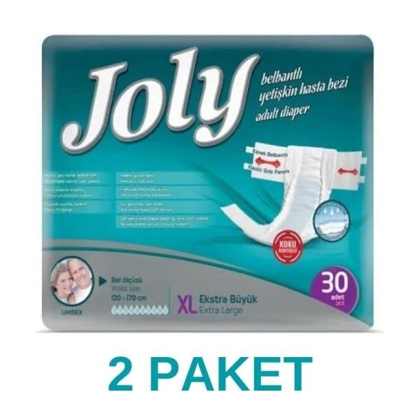 Joly Belbantlı Yetişkin Hasta Bezi XL 30 Lu 2 Paket