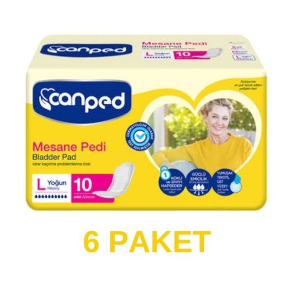 Canped Mesane Pedi Yoğun L 6 Paket 60 Adet
