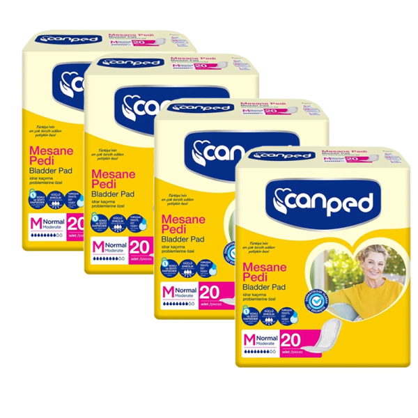 Canped Bladder Pad Normal M 4 Pack 80 Pieces