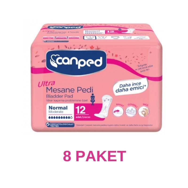 Canped Ultra Bladder Pad Normal M 8 Pack 96 Pieces