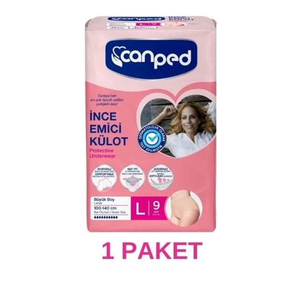 Canped İnce Külotlu Mesane Pedi L 1 Paket 9 Adet