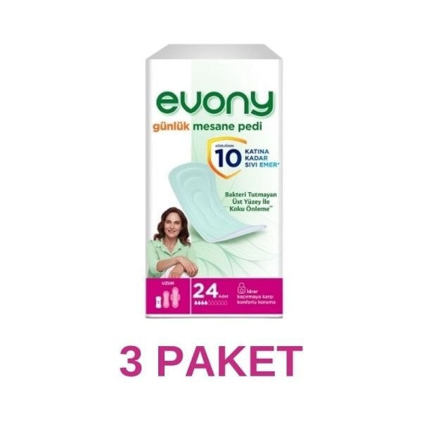 Evony Mesane Pedi Günlük Uzun 3 Lü Paket 72 Adet