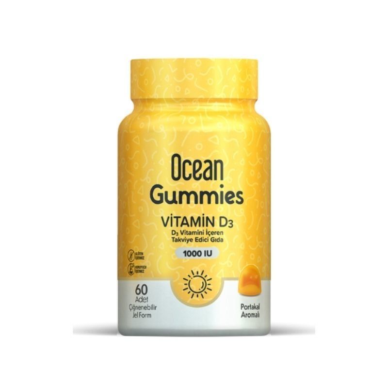 Orzax Ocean Gummies Vitamin D3 60 Çiğnenebilir Jel Form
