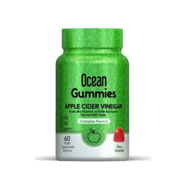 Orzax Ocean Gummies Apple Cider Vinegar 60 Çiğnenebilir Jel Form