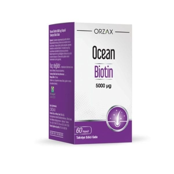 Orzax Ocean Biotin 5000 mcg 60 Kapsül