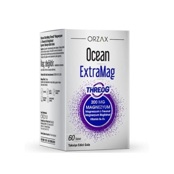 Orzax Ocean ExtraMag Threog Takviye Edici Gıda 60 Tablet