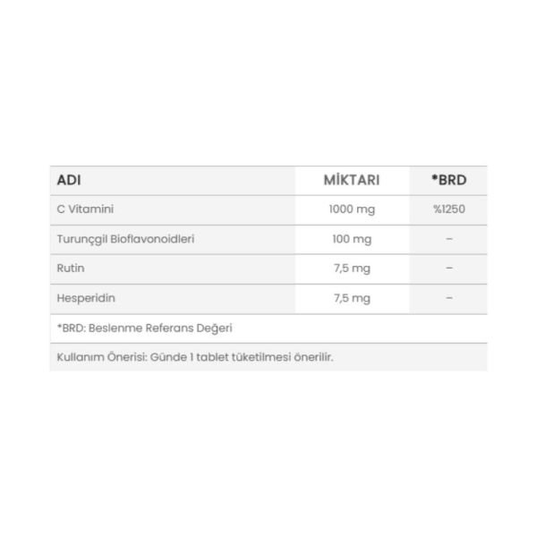 Orzax Ocean Vitamin C 1000 mg 30 Tablet