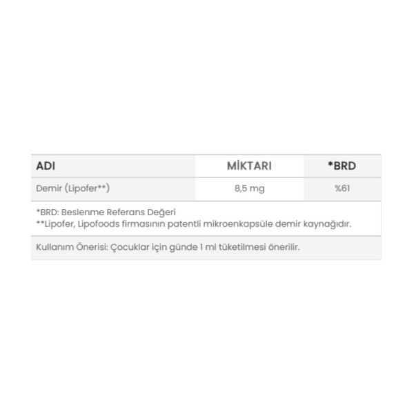 Orzax Ocean Microfer Lipozomal Demir Sıvı Takviye Edici Gıda 30 ml