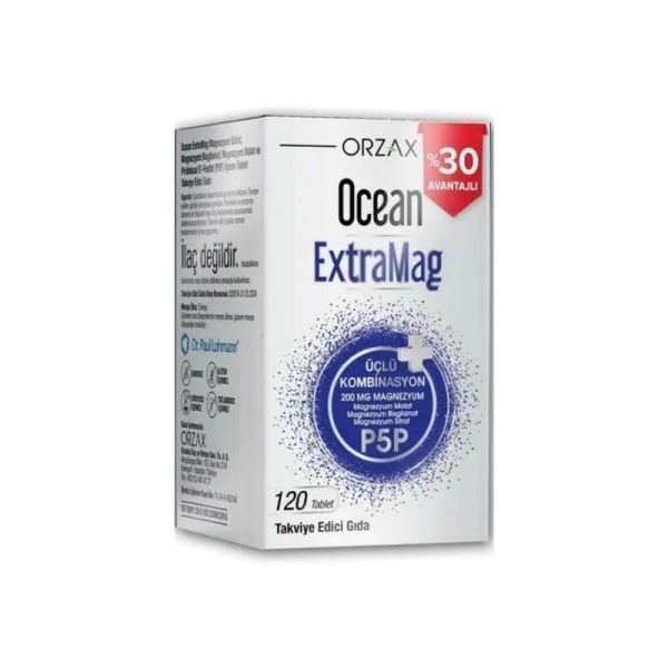 Orzax Ocean ExtraMag Threog Takviye Edici Gıda 120 Tablet