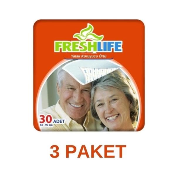 Freshlife Yatak Koruyucu Örtü 60x90 Cm 3 Paket 90 Adet