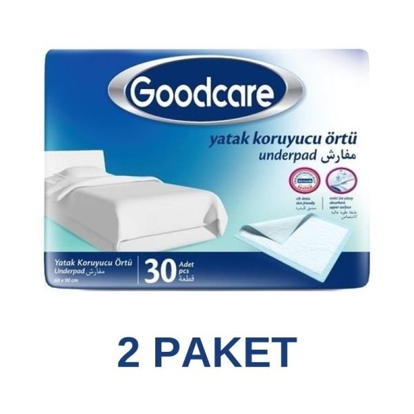 Goodcare Yatak Koruyucu Örtü 60x90 Cm 2 Paket 60 Adet