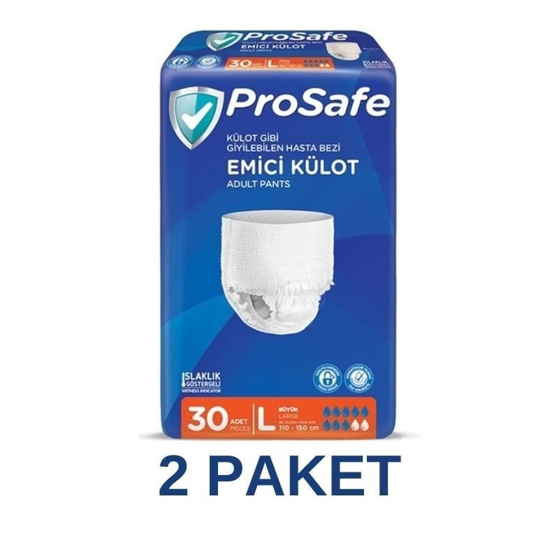 Prosafe Emici Külot Yetişkin Hasta Bezi L 30 Lu 2 Paket