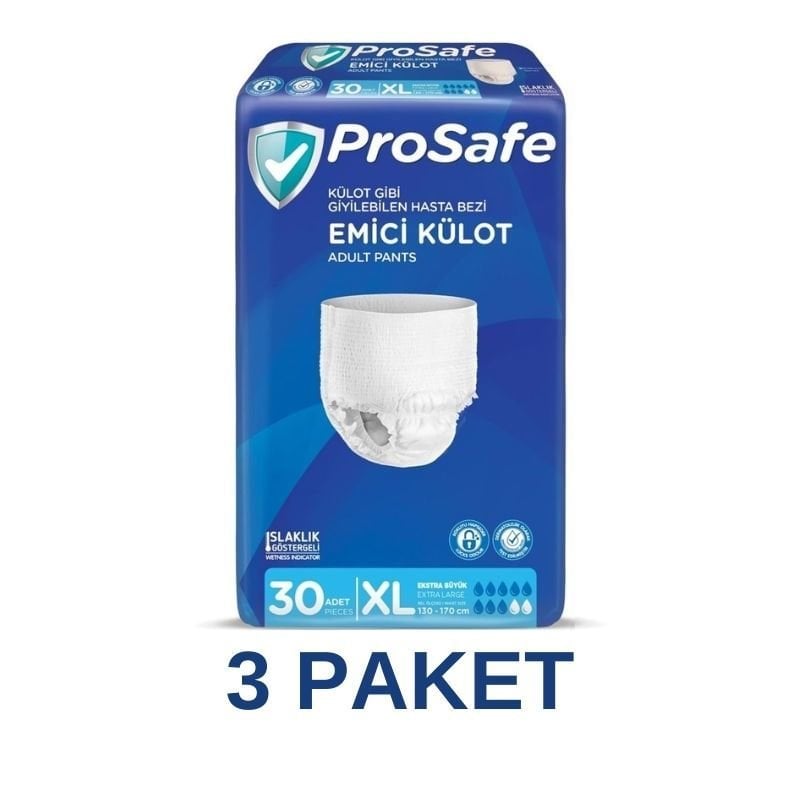 Prosafe Emici Külot Yetişkin Hasta Bezi XL 30 Lu 3 Paket