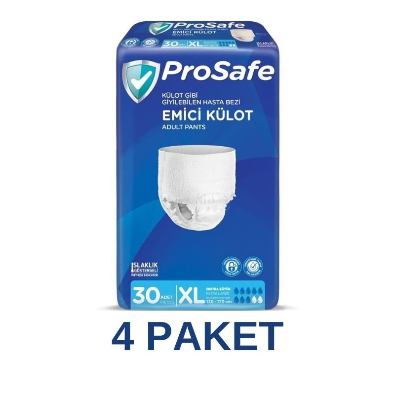 Prosafe Emici Külot Yetişkin Hasta Bezi XL 30 Lu 4 Paket