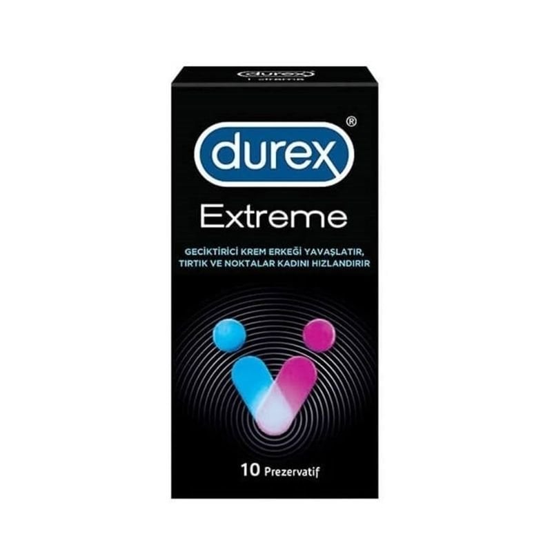 Durex Extreme 30'lu Geciktiricili ve Tırtıklı Prezervatif