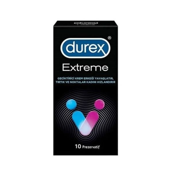Durex Extreme 30'lu Geciktiricili ve Tırtıklı Prezervatif