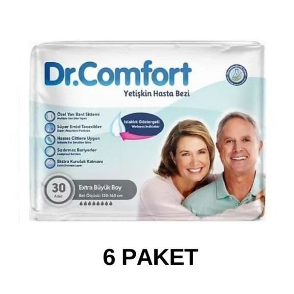 Dr.Comfort Belbantlı Yetişkin Hasta Bezi XL 30 Lu 6 Paket