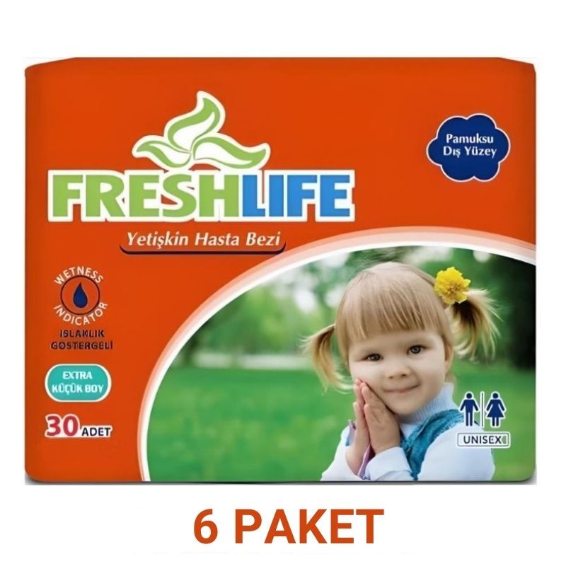 Freshlife Belbantlı Yetişkin Hasta Bezi XS 30 Lu 6 Paket