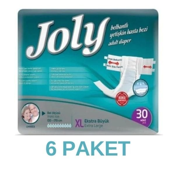 Joly Belbantlı Yetişkin Hasta Bezi XL 30 Lu 6 Paket