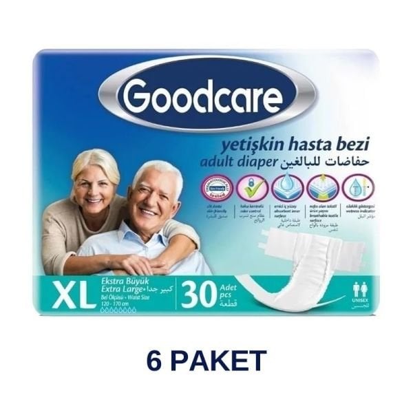 Goodcare Belbantlı Yetişkin Hasta Bezi XL 30 Lu 6 Paket