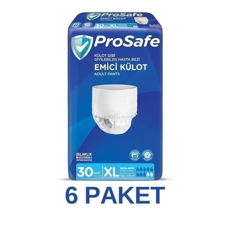 Prosafe Emici Külot Yetişkin Hasta Bezi XL 30 Lu 6 Paket