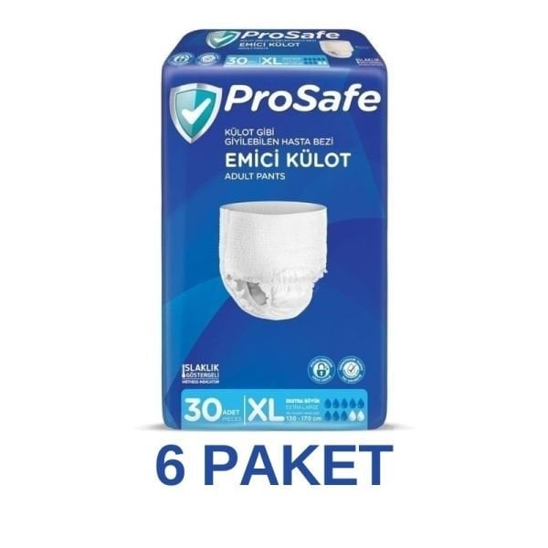 Prosafe Emici Külot Yetişkin Hasta Bezi XL 30 Lu 6 Paket