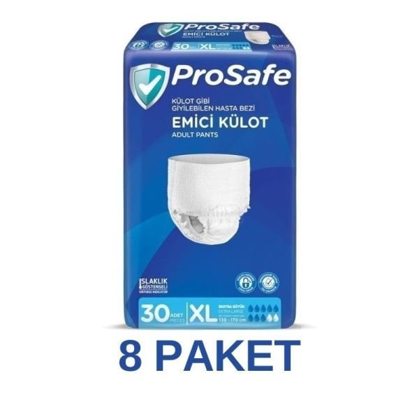 Prosafe Emici Külot Yetişkin Hasta Bezi XL 30 Lu 8 Paket