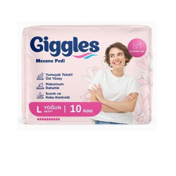 Giggles Kadın Mesane Pedi Yoğun L 10 Adet