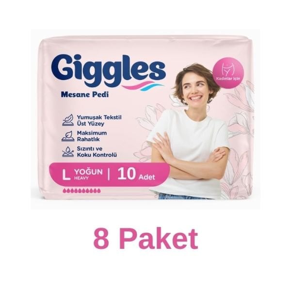 Giggles Kadın Mesane Pedi Yoğun L 8 Paket 10 Adet
