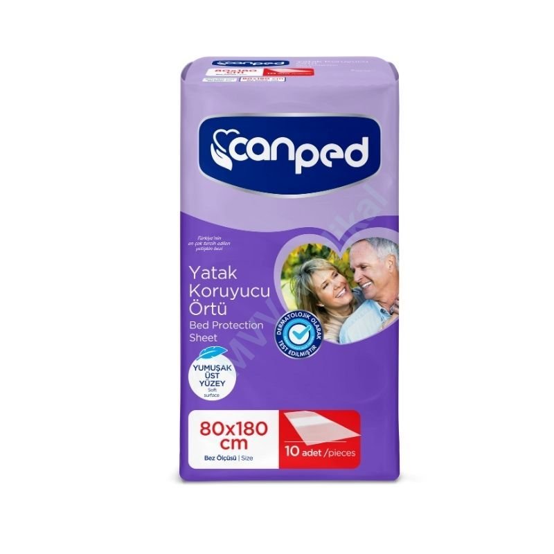 Canped Yatak Koruyucu Örtü 80x180 Cm 1 Paket 10 Adet