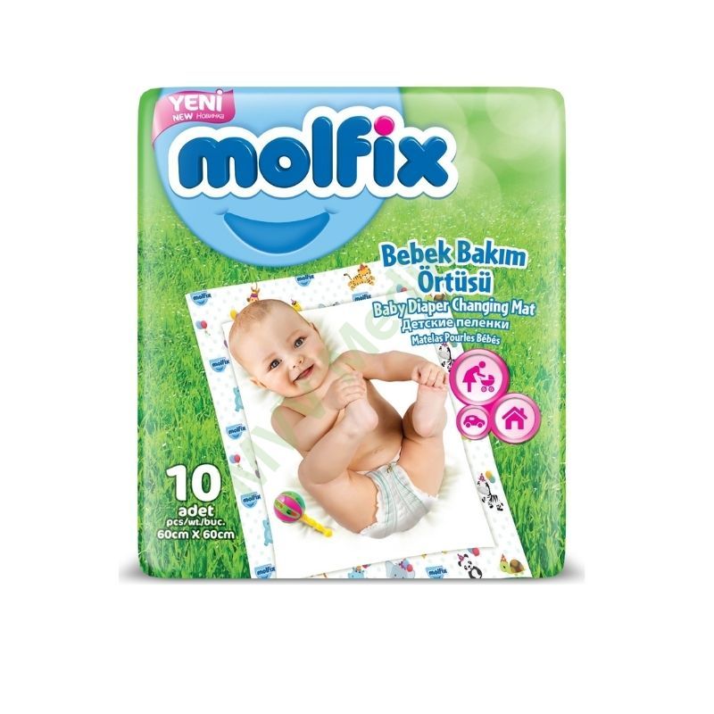 Molfix Bebek Bakım Örtüsü 60x60 cm 10 Adet