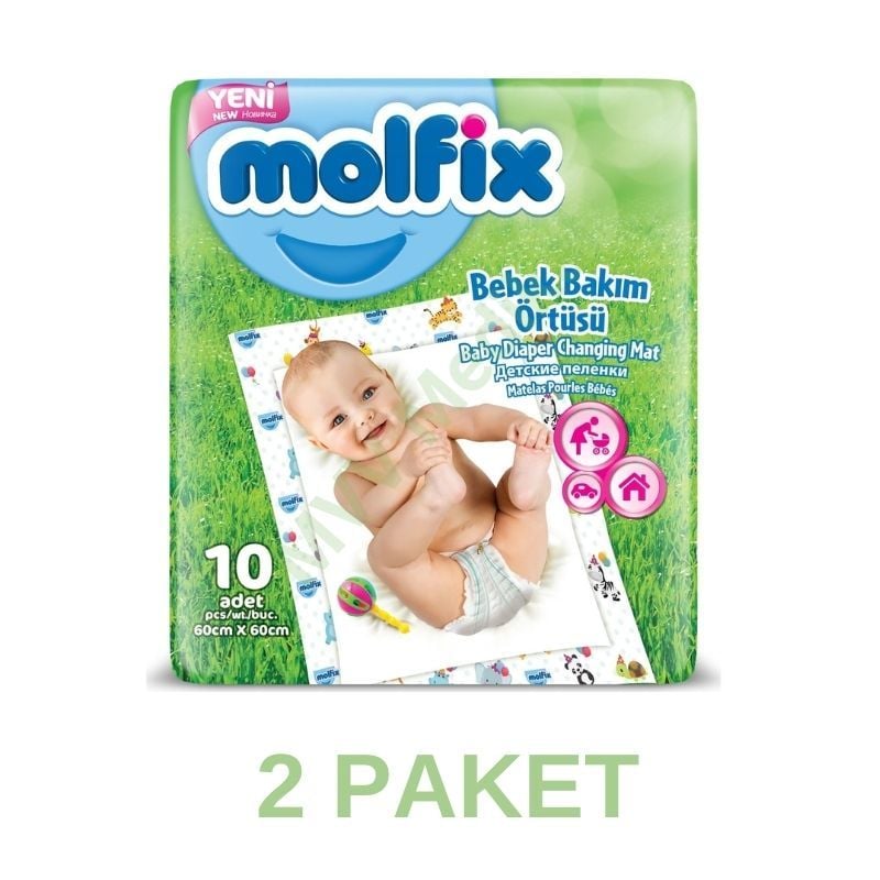 Molfix Bebek Bakım Örtüsü 60x60 cm 20 Adet 2 Paket