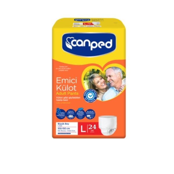 Canped Emici Külot Yetişkin Hasta Bezi L 24 Lü
