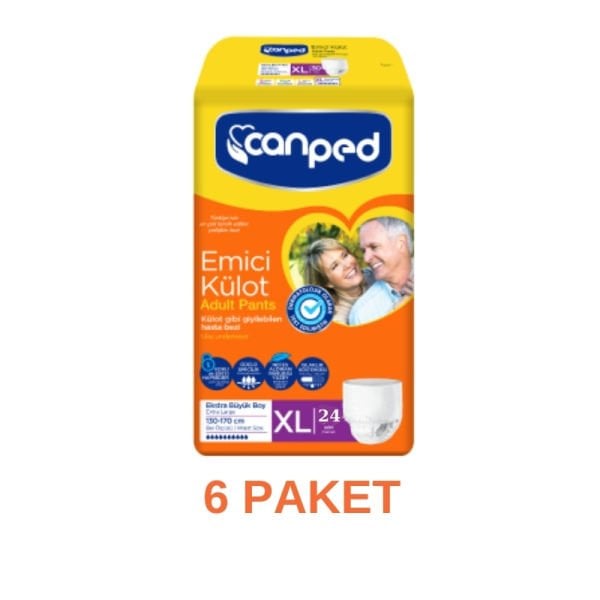Canped Emici Külot Yetişkin Hasta Bezi XL 24 Lü 6 Paket