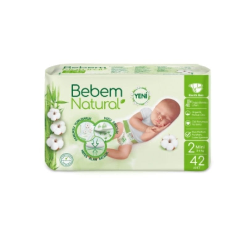 Bebem Natural Mini Bebek Bezi 2 Numara 42 Adet