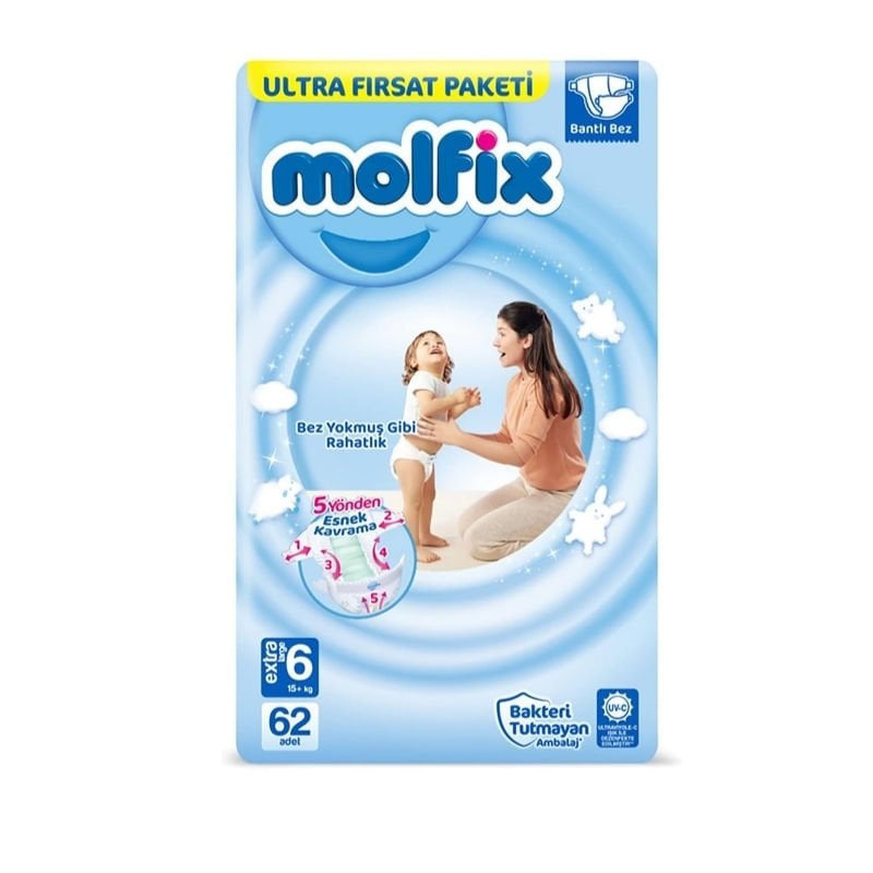 Molfix Bebek Bezi 6 Beden 62 Li