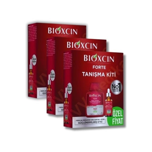 Bioxcin Forte Saç Dökülmesine Karşı Şampuan 300 ml + Serum 3 Paket