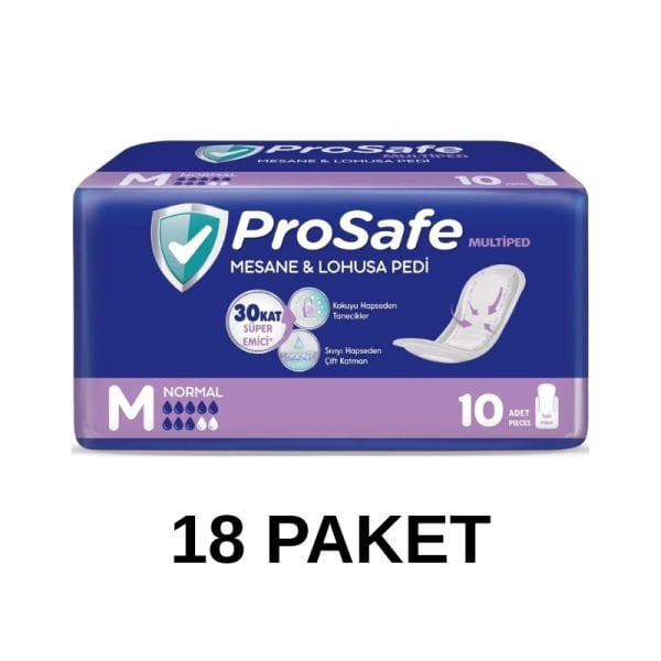 Prosafe Mesane ve Lohusa Pedi M Beden 10 Lu 18 Paket