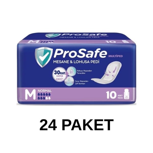 Prosafe Mesane ve Lohusa Pedi M Beden 10 Lu 24 Paket