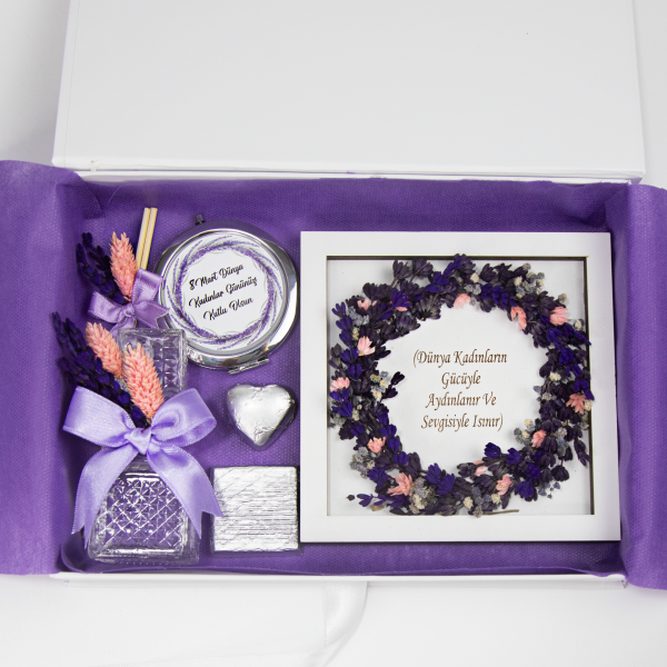 Özel Tasarım Set Oda Kokusu, Çikolata, Metal Ayna, Masa Süsü