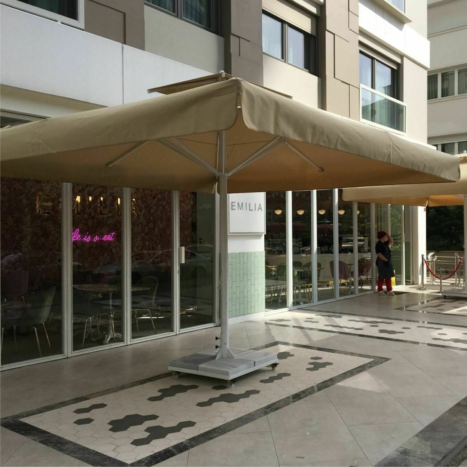 3.5x3.5 İpli Klasik Bahçe Şemsiyesi Polyester Kumaşlı Antrasit