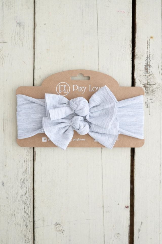 Gri Kız Bebek Bandana Lia