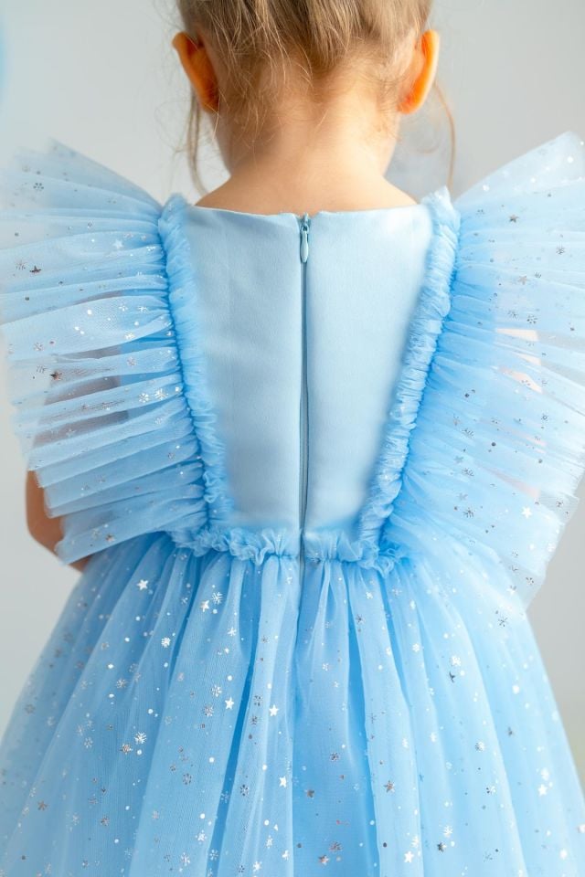Mavi Kız Çocuk Elbise Sweety Snowflake