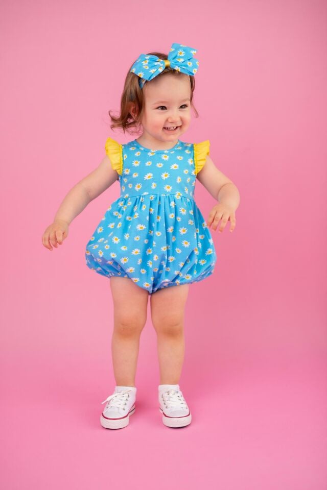 Mavi Kız Bebek Tulum Ella Daisy