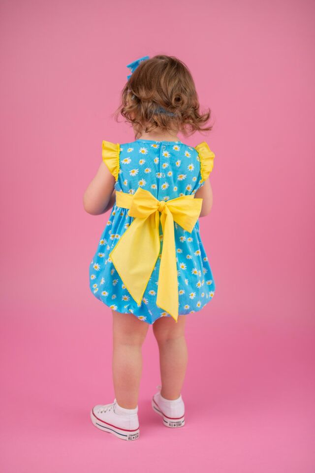 Mavi Kız Bebek Tulum Ella Daisy