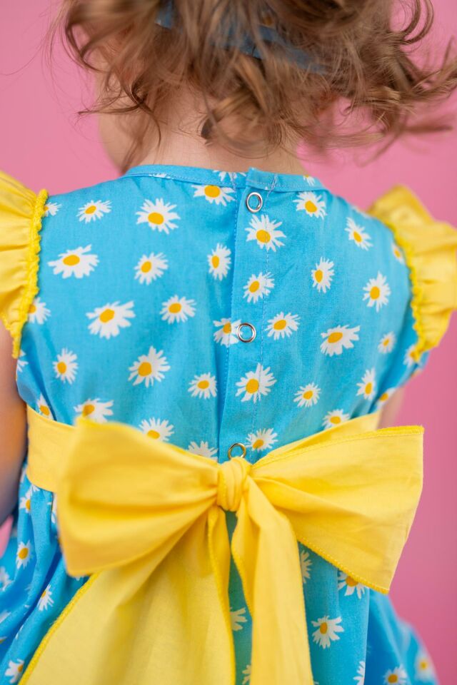 Mavi Kız Bebek Tulum Ella Daisy