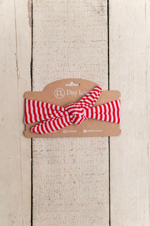 Kırmızı Kız Bebek Bandana Poa Pure Strip