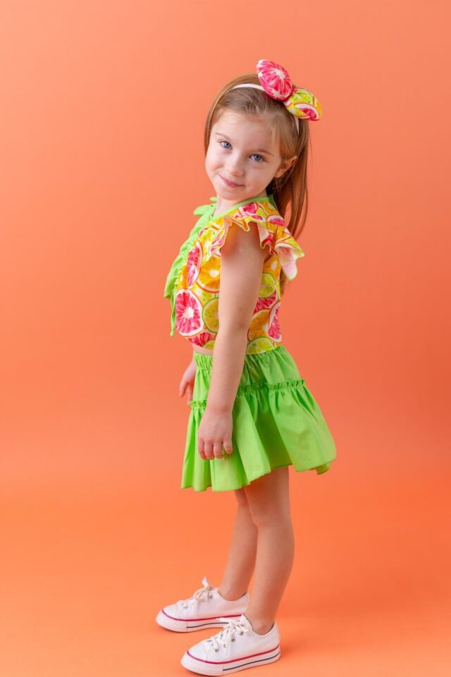 Yeşil Kız Çocuk Takım Polly Grapefruit