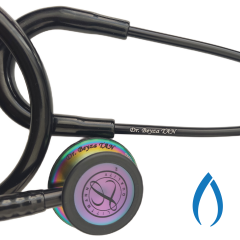 5870 3M™ Littmann® Classic III™ Stetoskop, Gökkuşağı Çan, Siyah Hortum