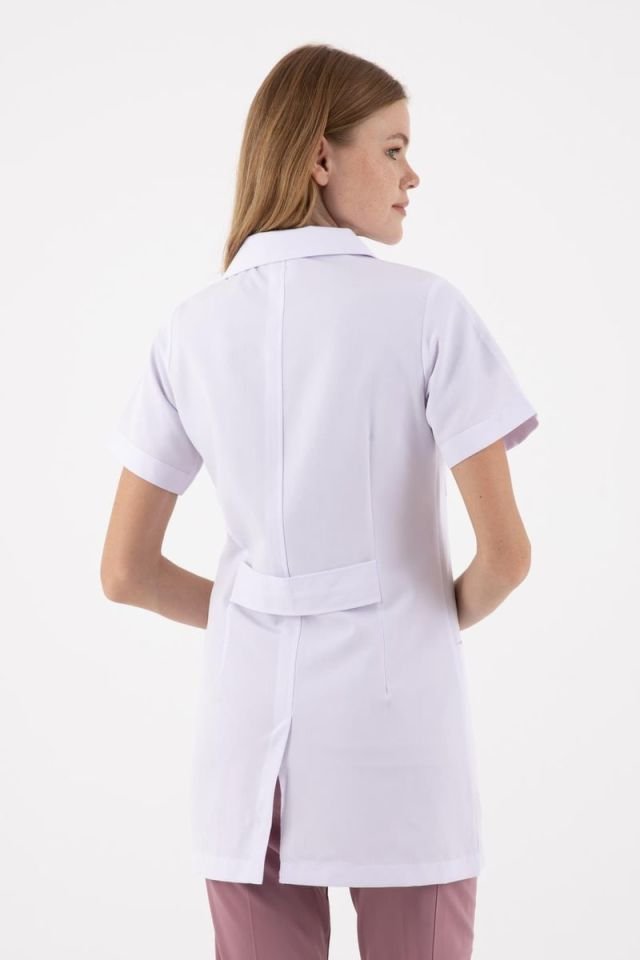 TUNİK BOY, KISA KOL, KLASİK YAKA, KADIN DOKTOR ÖNLÜĞÜ